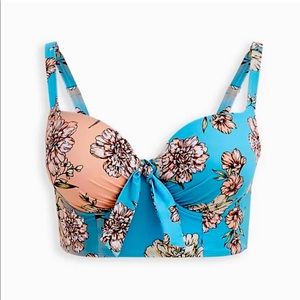 Torrid Size 2 Floral Bathing Suit Top BNWT